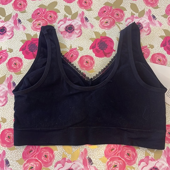 Black Tag-free Kathy Ireland Intimates Seamless Comfort Bra wRemovable Pads - Picture 5 of 7